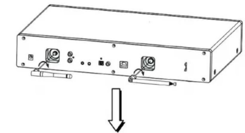 Auna iTuner 320 ME - Befestigen der Antenne - 1