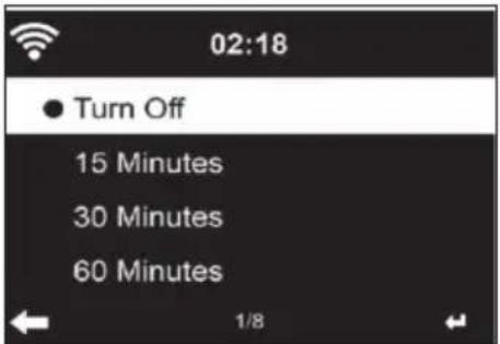 Auna iTuner 320 ME - Sleep Timer (tempo fino allo spegnimento automatico) - 1