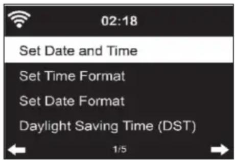 Auna iTuner 320 ME - Date and time - 1