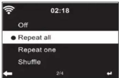Auna iTuner 320 ME - Playback setting - 1