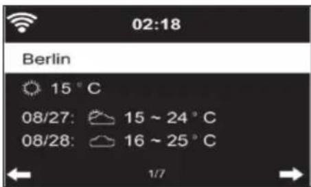 Auna iTuner 320 ME - Weather information - 1