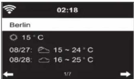 Auna iTuner 320 ME - Wetterinformationen - 1