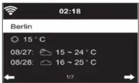 Auna iTuner 320 ME - Información meteorológica - 1