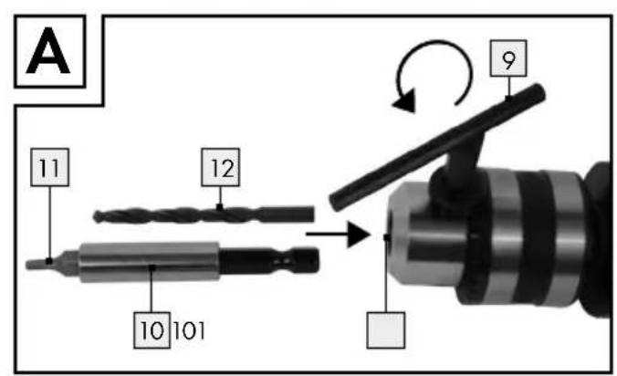 PARKSIDE PDBS 2200 A2 - TRYKLUFT-BORESKRUEMASKINE - 2