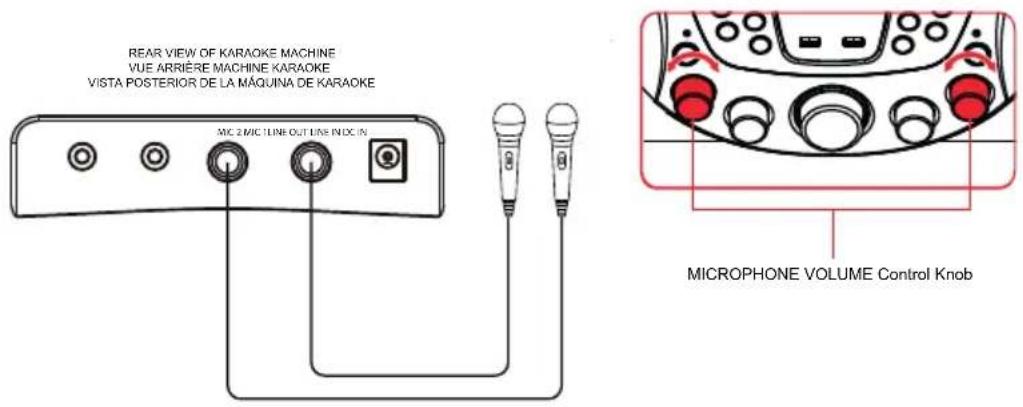 Auna KaraBig LightUp MKII - Using the microphone (there is 1 microphone in the package) - 1
