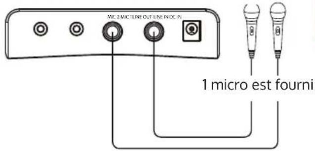 Auna KaraBig LightUp MKII - Utilisation des micros (1 micro est fourni) - 1