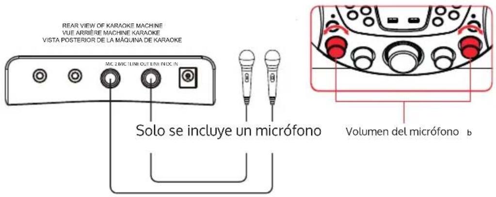 Auna KaraBig LightUp MKII - Utilizar micrófono (en el envío se incluye 1 micrófono) - 1