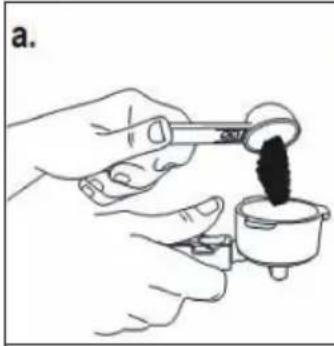 Klarstein Arabica Comfort - Filling the coffee sieve with coffee - 1