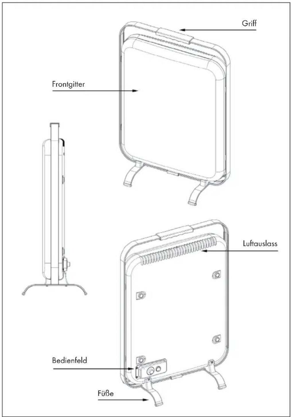 Klarstein HeatPal Marble - GERÄTEÜBERSICHT - 1