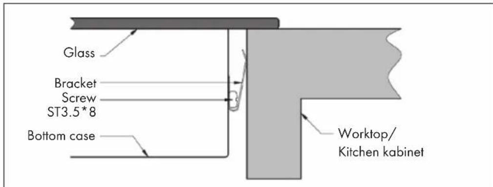 Klarstein Virtuosa Slide - Before locating the fixing brackets - 2