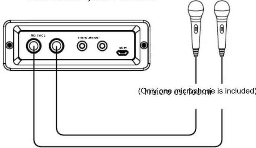 Auna Rockstar LightShow - Utilisation des micros (1 micro est fourni) - 1