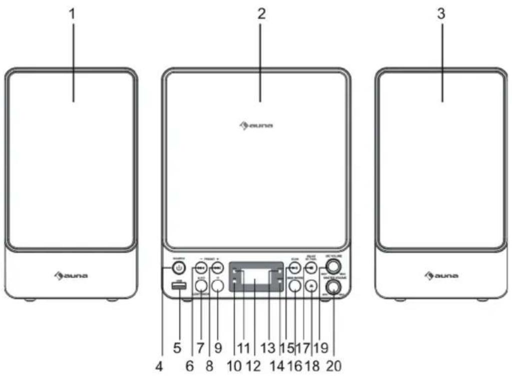 Auna Microstar Sing - DESCRIZIONE DEL DISPOSITIVO - 1