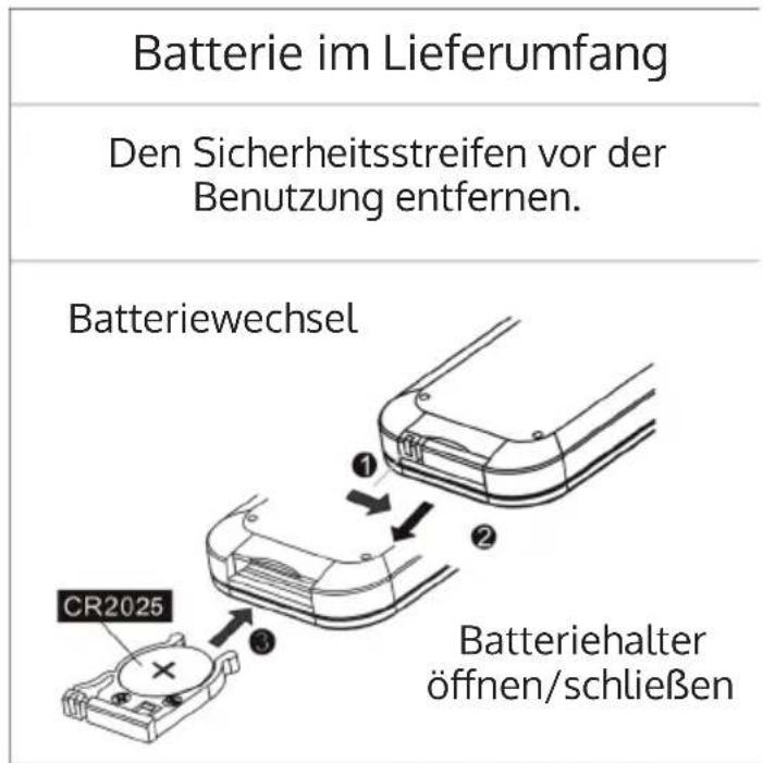 Auna Microstar Sing - Einlagen der Batterien in die Fernbedienung - 1