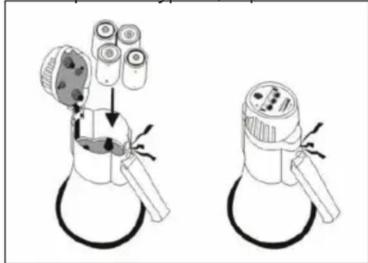 Auna MEGA080 USB - INSERTION DES PILES - 1