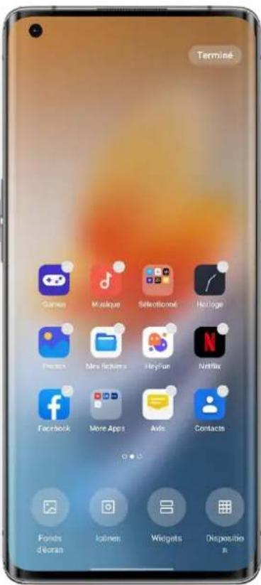OPPO Reno 7 5G - Organiser vous écran d'accueil en un cli - 2