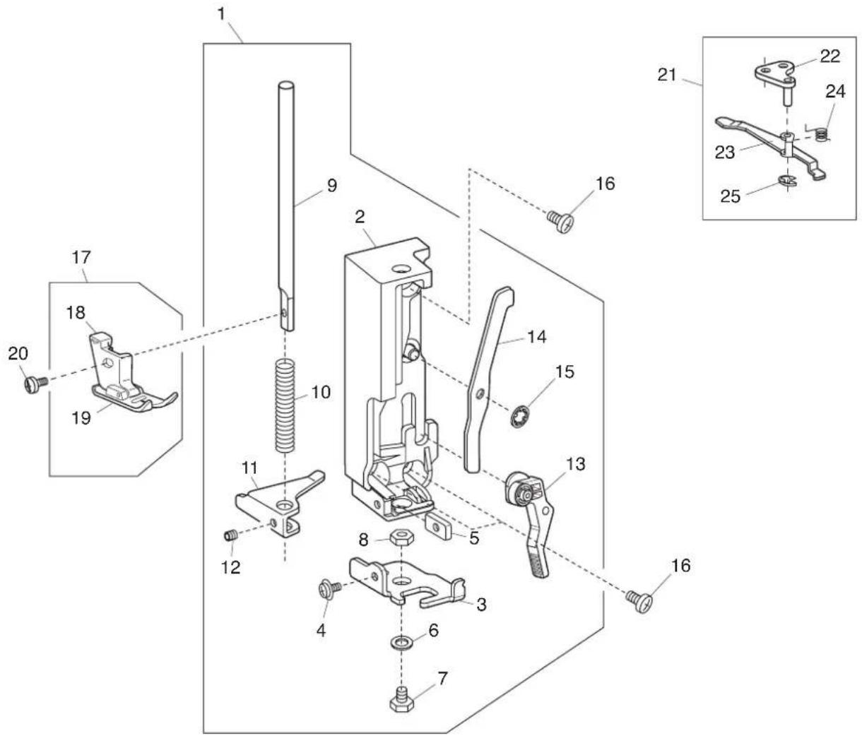 JANOME Arctic Crystal - PARTS LIST - 1
