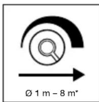 STEINEL RS 16 L S - 有效距离设置（灵敏度） - 1