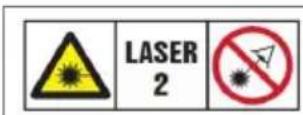 HILTI PM 20CG - Información sobre el láser en el producto - 1