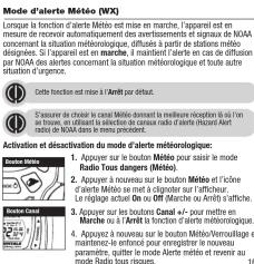 COBRA ACXT645 - Accès aux options de la fonction Mode - 107