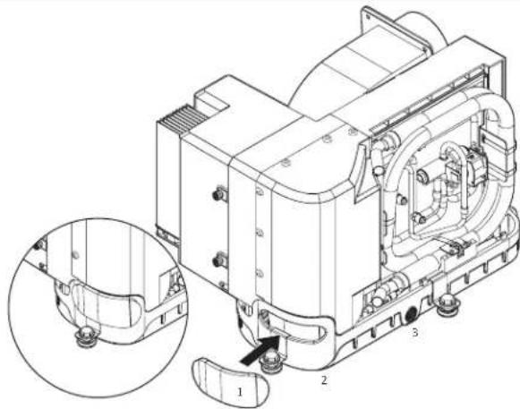 DOMETIC Cuddy DC II - 7/ Pidi33eiden Va 3ondensaatin poistolo' timen asentaminen - 2