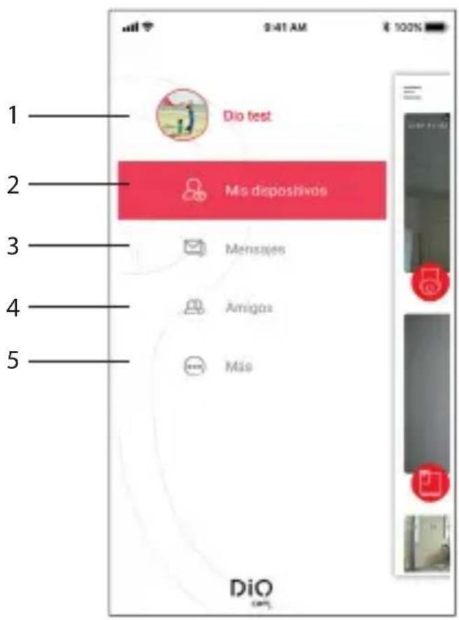 DIO DIOCAMRI01 - Menu de configuración de la cuenta - 1