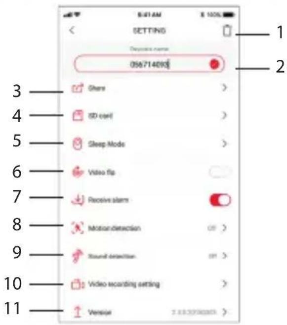 DIO DIOCAMFI01 - Camera settings menu - 1