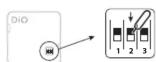 DIO EDSW00 - Interrupteur simple ou poussoir une touche - 1
