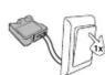 DIO EDSW00 - Interrupteur simple ou poussoir une touche - 2