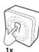 DIO EDSW00 - Interrupteur double ou poussoir deux touches - 3