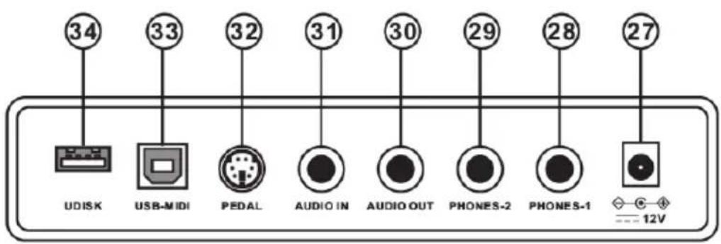 Schubert Preludio - Rear panel - 1