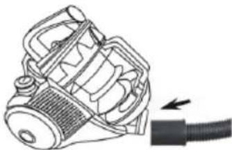 OneConcept Clean Master - Inserting /removing the hose - 1