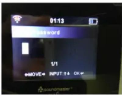 01:13 password 1/1 +MOVE INPUT:↑↓ OK← soundmaster