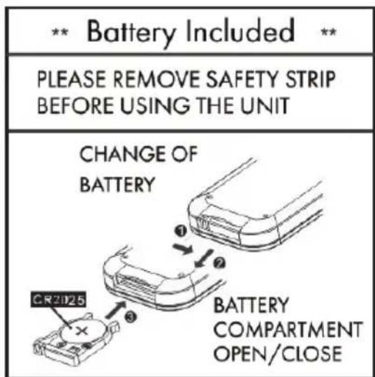 Auna Wallie - 2) Installing batteries in the remote control - 1