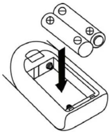 Auna 388DAB+ - Inserire le batterie nel telecomando - 1