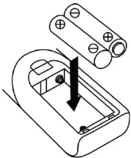 Auna 388DAB+ - Inserting the batteries in the remote control - 1