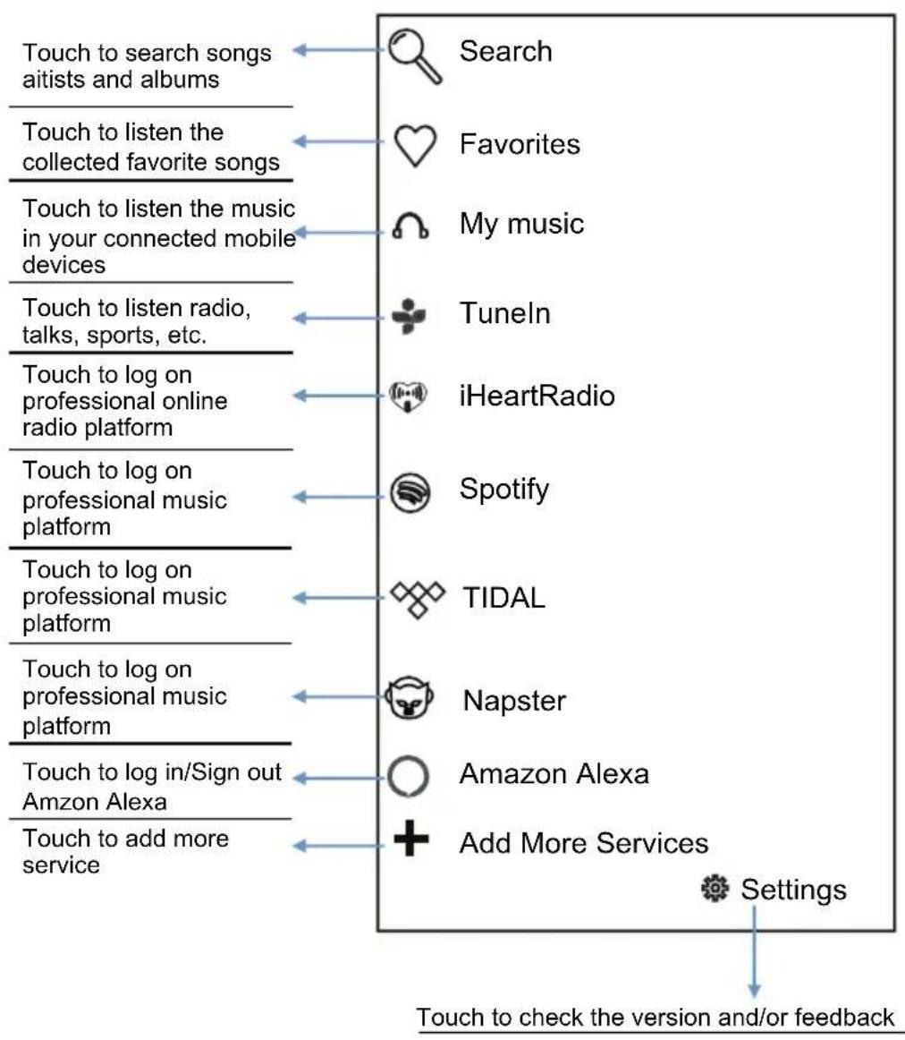 Auna Intelligence Radio - APP MENU - 1