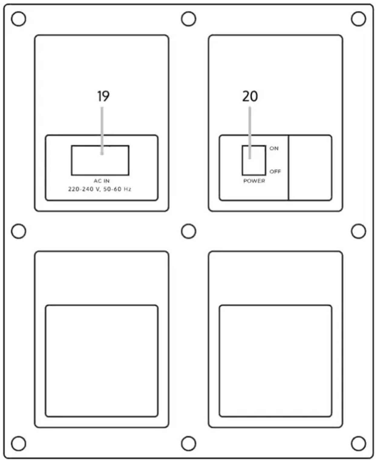 Auna Spencer - Loudspeaker rear panel - 1