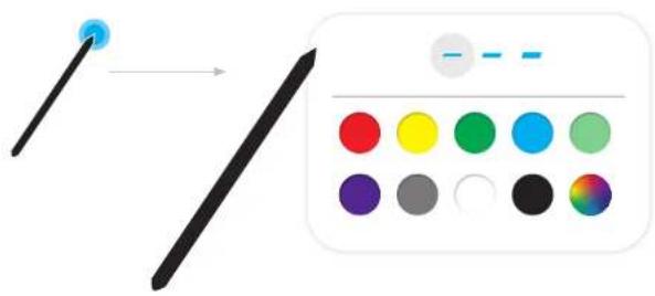 SAMSUNG LH75WMAWLGC - Modification de l'épaisseur et de la couleur du stylet - 1