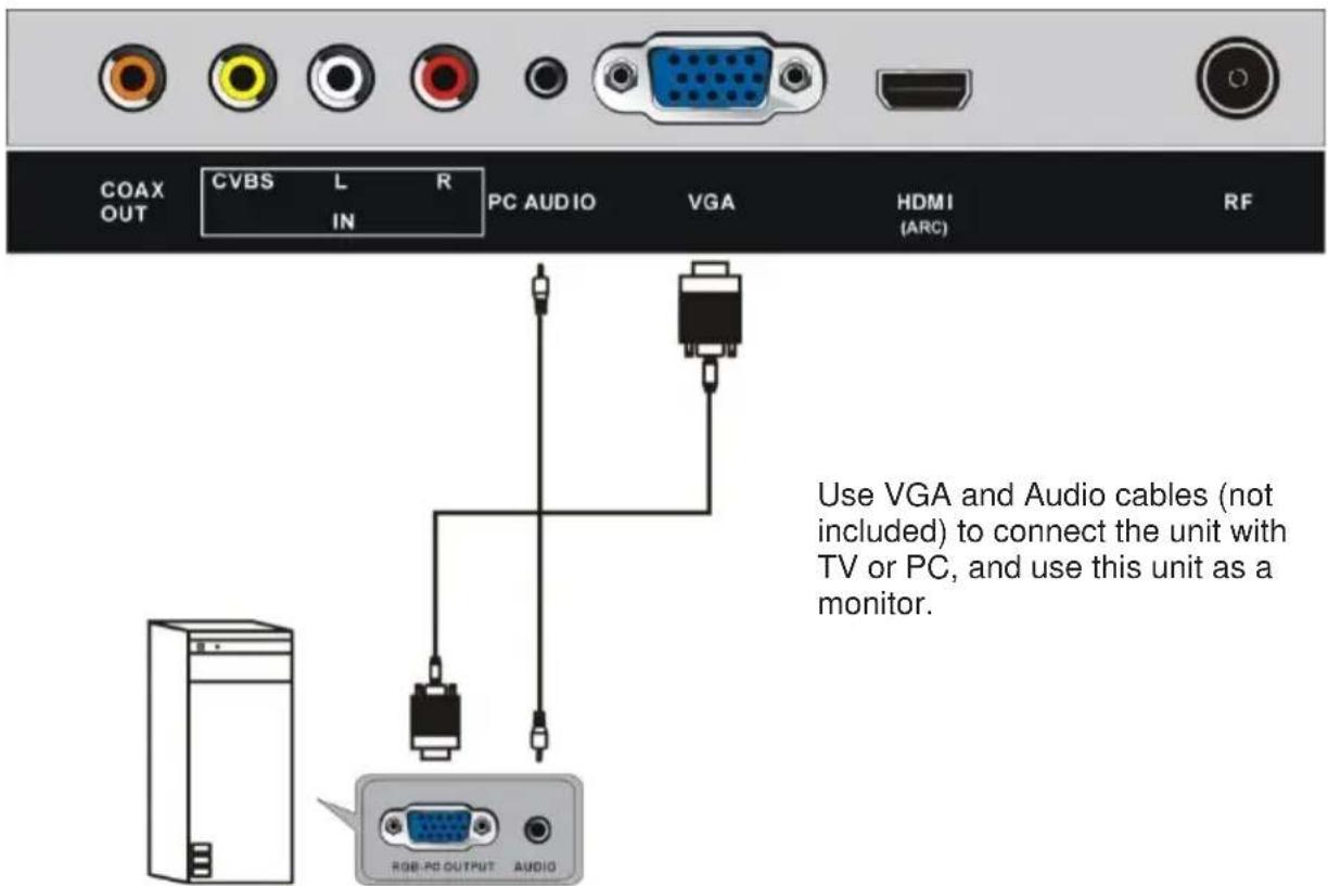JVC LT24FD100 - PC/VGA connection - 1