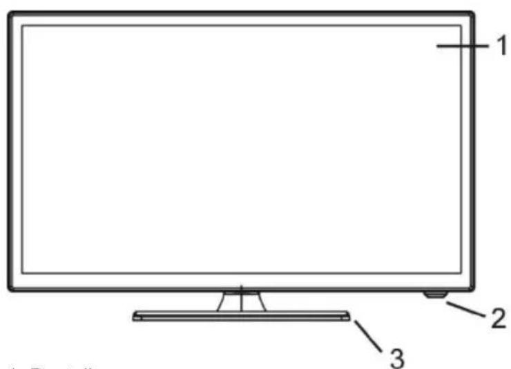 JVC LT24FD100 - Vista frontal y lateral - 1