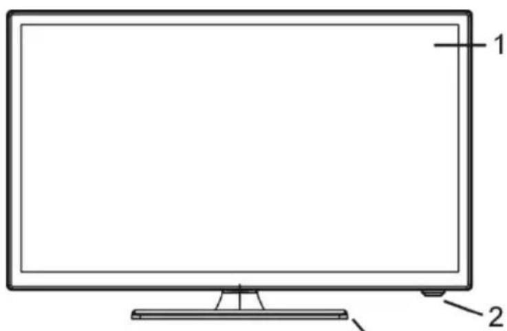 JVC LT24FD100 - Front and Side Views - 1