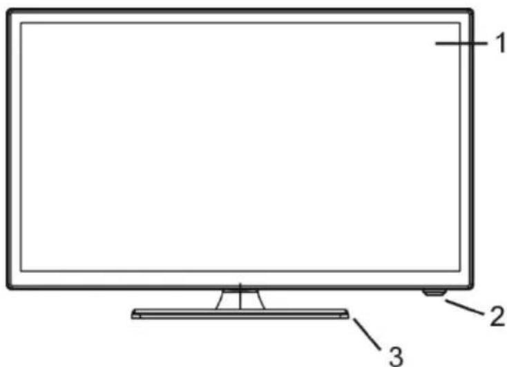 JVC LT24FD100 - Vista frontal e lateral - 1