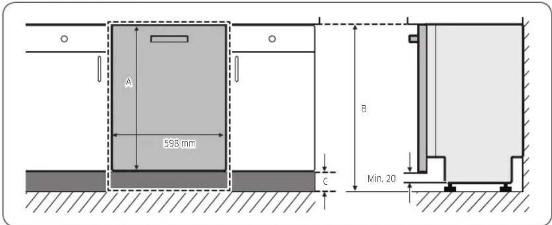 SAMSUNG DW60A8050BB - Volleinbaumodelle (Volleinbau,verschiebbar, DW60A80\*\*IB) - 1