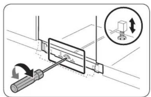 SAMSUNG DW60A8050BB - STAP 7 Zet de vaatwasser waterpas - 2