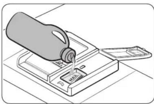 SAMSUNG DW60A8050BB - Einfüllen des Klarspülers - 2