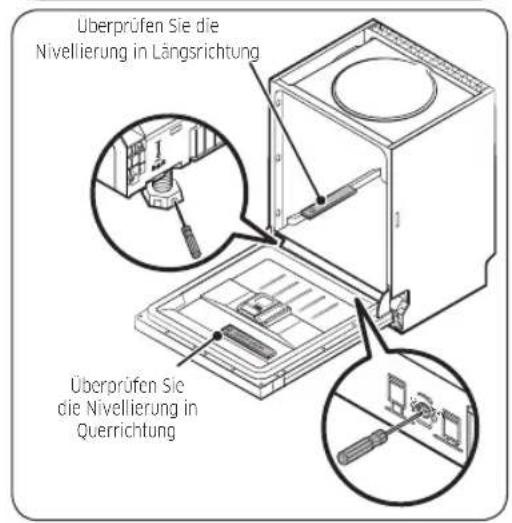 SAMSUNG DW60A8050BB - SCHRITT 7 Ausrichten der Spulmaschine - 3