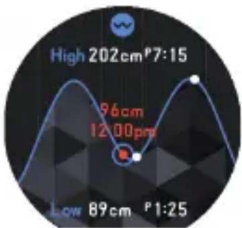 CASIO Pro Trek Smart WSDF10 - Graphique de marée \*1 \*2 - 1