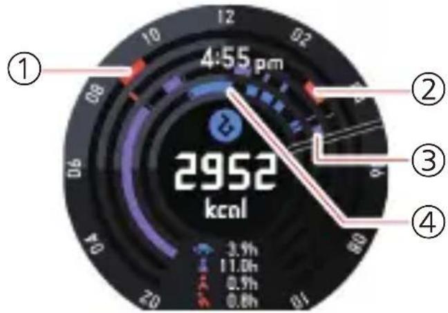 CASIO Pro Trek Smart WSDF10 - Interprétation des données de l'écran de graphique - 1