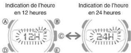 CASIO GShock GSTB200 - Basculement entre le mode indication de l'heure 12 heures et 24 heures - 3