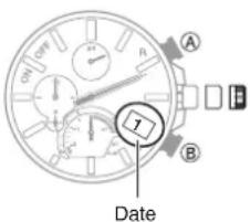 CASIO Edifice EQB1000D - Réglage de l'alignement des aiguilles et de la date - 5